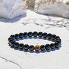 Evolvegem "Guardian Knight" Natural Obsidian Tiger Eye Beaded Bracelet