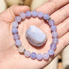 Evolvegem "Serene Sky" Blue Chalcedony Stress Relief Bracelet