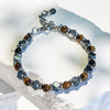 Evolvegem Tiger Eye Hematite Power Link Bracelet