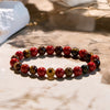 Evolvegem "Earth's Harmony Power" Tiger Eye Stone Red Jasper Bracelet