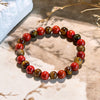 Evolvegem "Earth's Harmony Power" Tiger Eye Stone Red Jasper Bracelet
