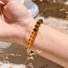 Evolvegem "Eclipse of Strength" Tiger Eye Citrine Smoky Quartz Bracelet