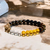Evolvegem "Eclipse of Strength" Tiger Eye Citrine Smoky Quartz Bracelet