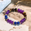 Evolvegem "Energized Harmony" Amethyst Tiger Eye Lapis Lazuli Bracelet