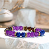 Evolvegem "Energized Harmony" Amethyst Tiger Eye Lapis Lazuli Bracelet