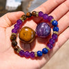 Evolvegem "Energized Harmony" Amethyst Tiger Eye Lapis Lazuli Bracelet