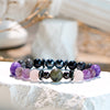 Evolvegem "Mystic Tranquility" Charoite Hematite Obsidian Bracelet