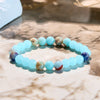 Evolvegem "Ocean Breeze" Agalmatolite Aquamarine Bracelet