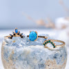 Evolvegem "Celestial Crown" Sapphire With Opal 3 - Piece Ring Set