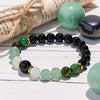 Evolvegem "Verdant Balance" Green Aventurine Obsidian Bracelet