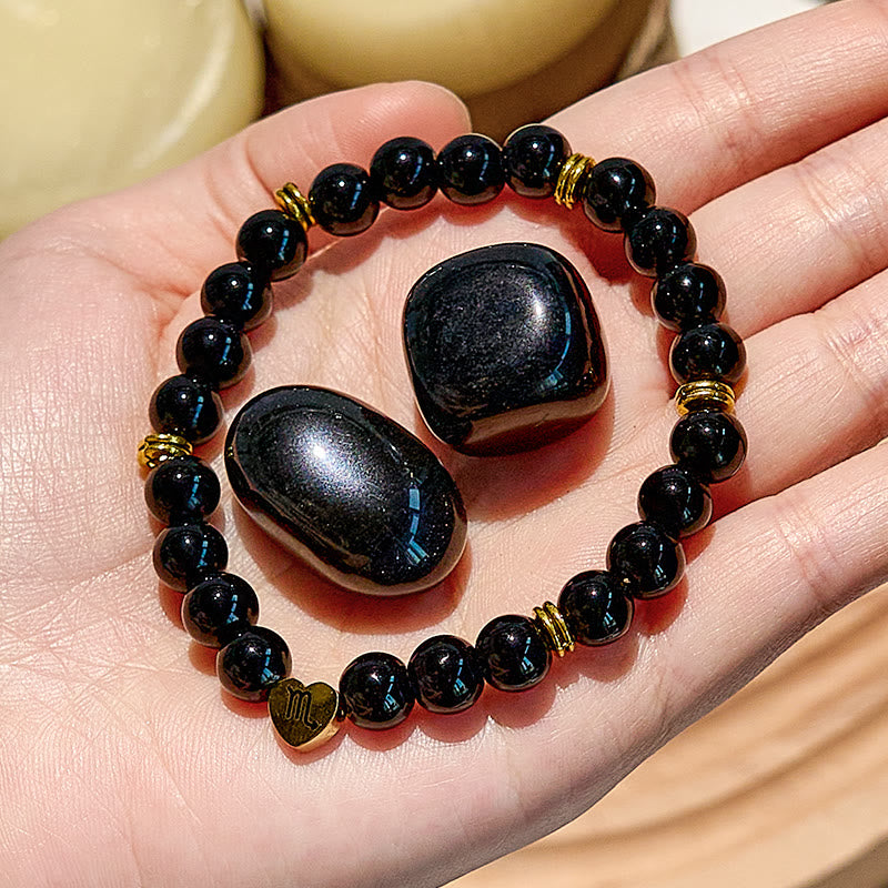 Evolvegem "Mystic Zodiac" Obsidian Zodiac Bracelet