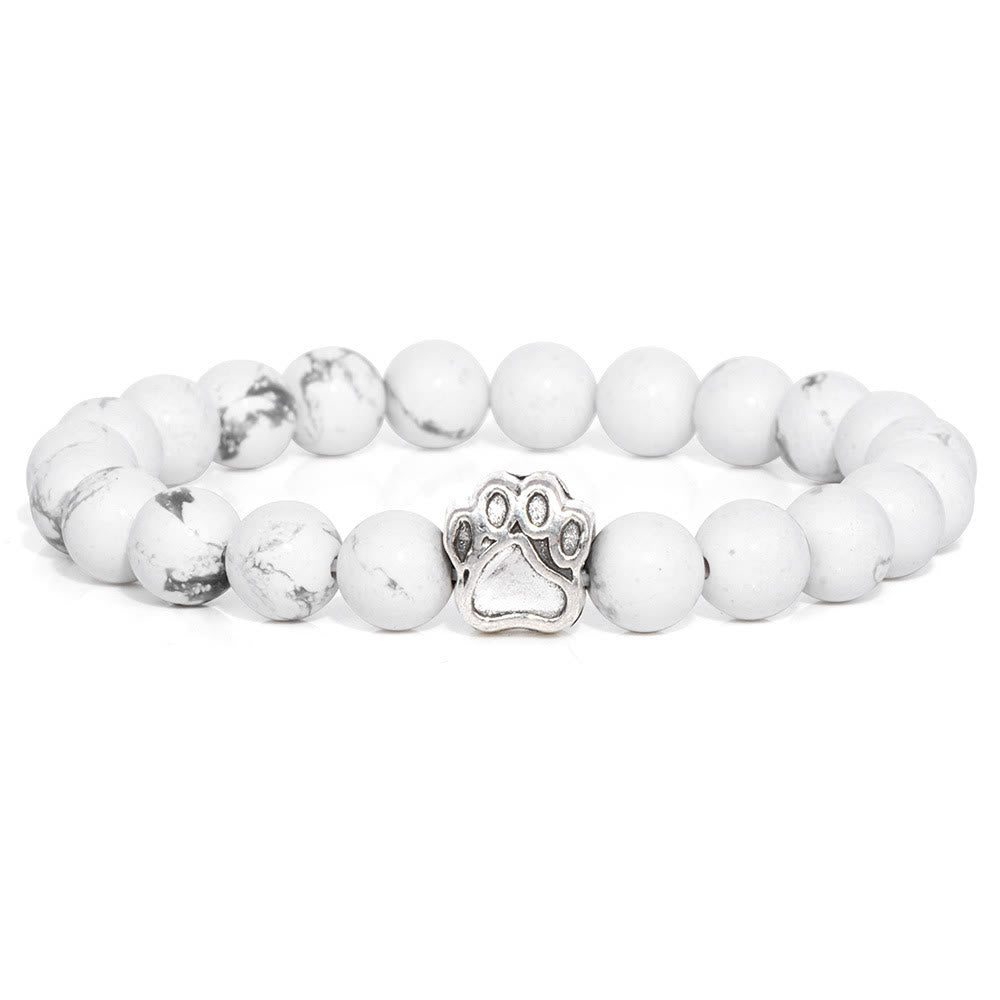 Evolvegem "Paw of Power" Natural Stone Dog Paw Charm Bracelet