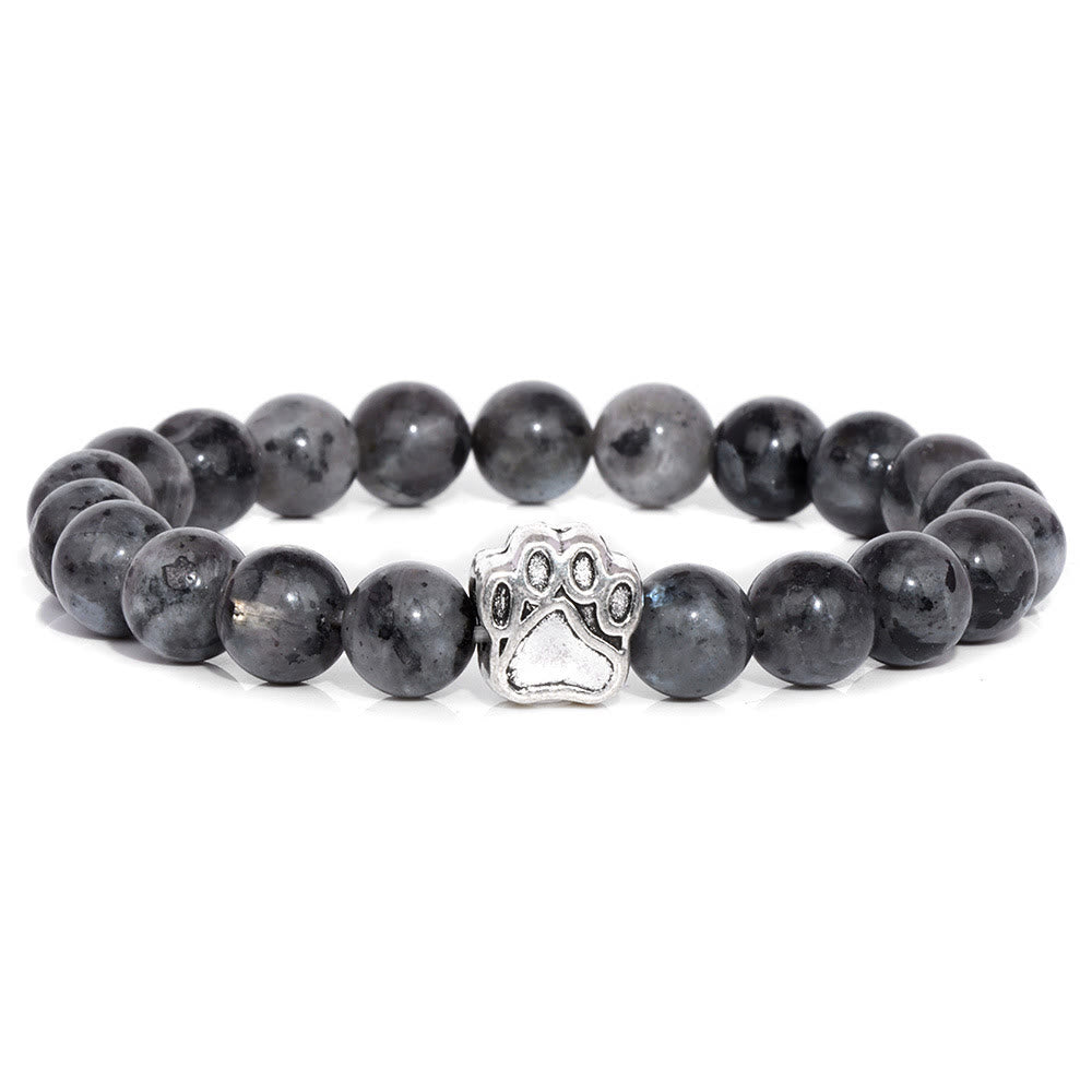 Evolvegem "Paw of Power" Natural Stone Dog Paw Charm Bracelet