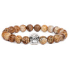 Evolvegem "Paw of Power" Natural Stone Dog Paw Charm Bracelet