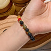 Evolvegem "Rainbow Blaze" Lava Stone Chakra Elephant Charm Bracelet