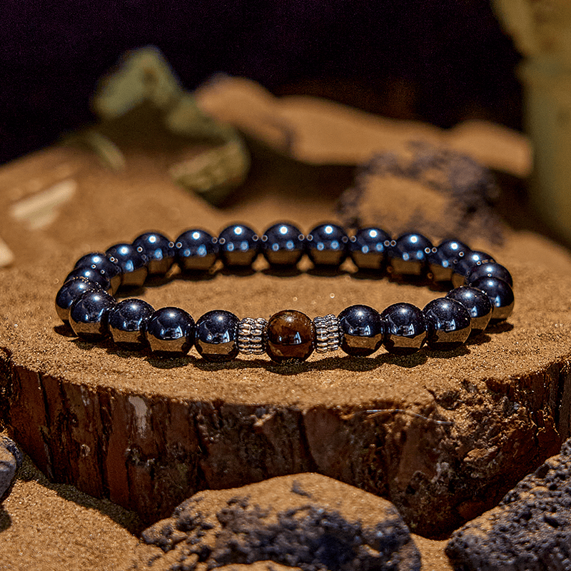 Evolvegem "Gravity Core" Natural Tiger Eye Hematite Bracelet