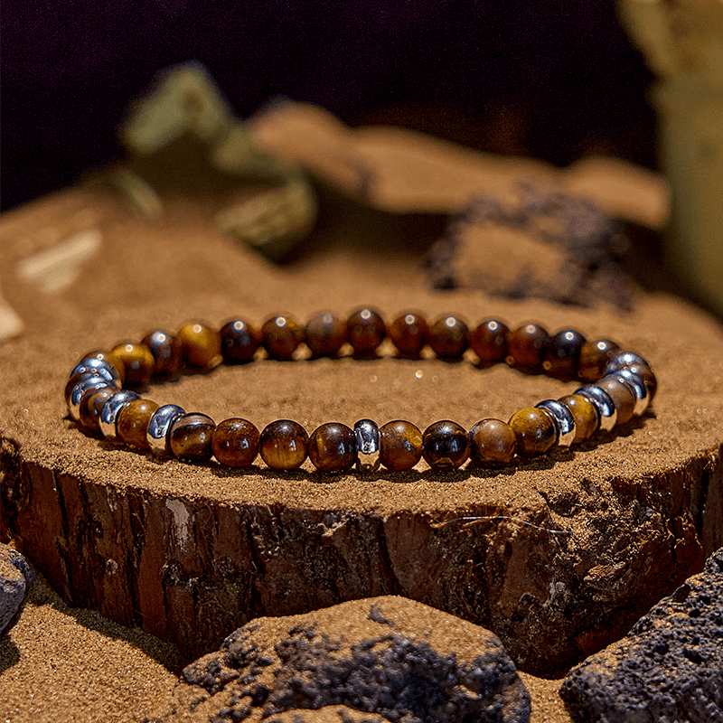 Evolvegem "Wild Ember" Natural Tiger Eye Stone Bracelet