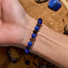 Evolvegem "Stellaris Nexus" Lapis Lazuli Obsidian Smoky Quartz Drawstring Bracelet