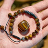 Evolvegem "Volcanic Circuit" Tiger Eye Geometric Hematite Bracelet