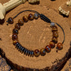 Evolvegem "Volcanic Circuit" Tiger Eye Geometric Hematite Bracelet