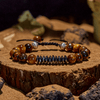 Evolvegem "Volcanic Circuit" Tiger Eye Geometric Hematite Bracelet