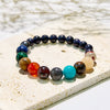 Evolvegem "Celestial Harmony" Cosmic Galaxy Chakra Stone Bracelet
