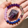 Evolvegem "Tranquil Waves" Amethyst Lepidolite Lapis Lazuli Fluorite Bracelet