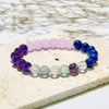 Evolvegem "Tranquil Waves" Amethyst Lepidolite Lapis Lazuli Fluorite Bracelet