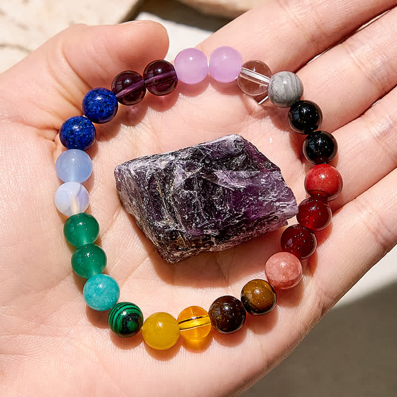 Evolvegem "Chakra Bliss" Natural Stone Chakras Bracelet