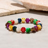 Evolvegem "Joyful Spectrum" Colorful Agate Chakra Bracelet