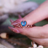 Evolvegem "Heart Azure" Blue Topaz Crown Shape Ring