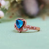 Evolvegem "Heart Azure" Blue Topaz Crown Shape Ring