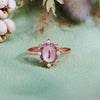 Evolvegem "Luna Bloom" Moonstone Pearl Ring