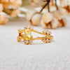 Evolvegem "Golden Radiance" Baguette Cut Citrine Ring