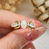 Evolvegem "Dewdrop Blossom" Opal Peridot Zircon Ring