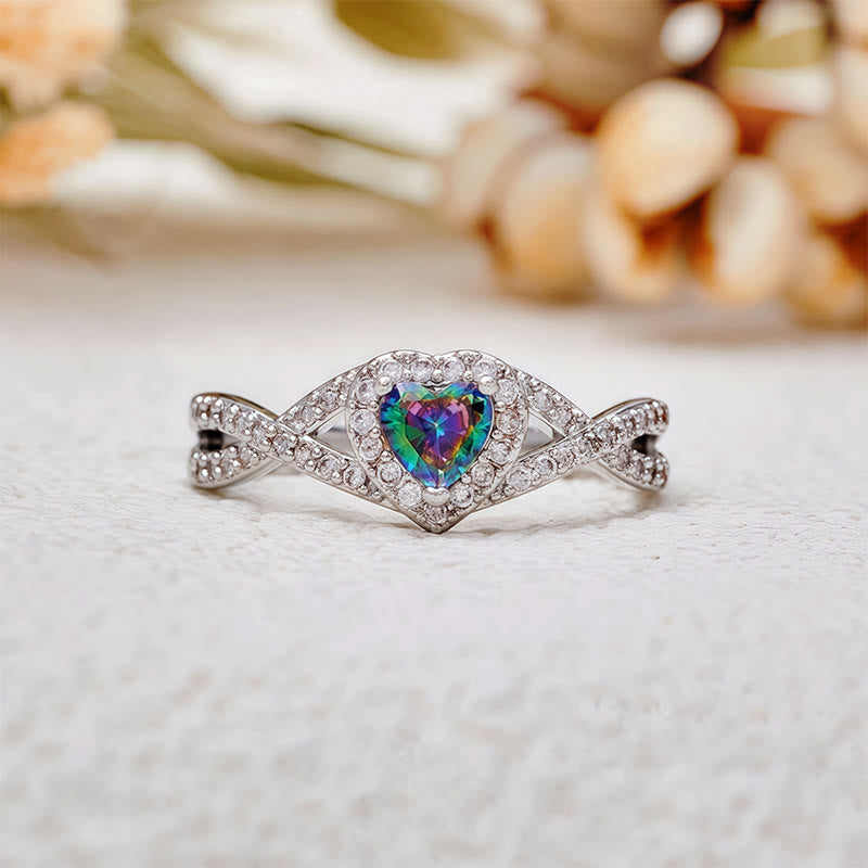 Evolvegem "Eternal Heart" Alexandrite Infinity Cross Ring