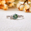 Evolvegem "Verdant Dream" Moss Agate Leaf Wrap Ring