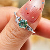 Evolvegem "Verdant Dream" Moss Agate Leaf Wrap Ring