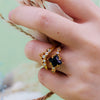 Evolvegem "Celestial Sand" 2Pcs Blue Sandstone Ring Set