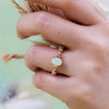 Evolvegem "Vernal Moon" Triple Goddess Opal Zircon Ring