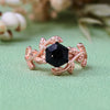 Evolvegem "Midnight Rosette" Facted Blue Sandstone Leaf Ring