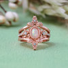 Evolvegem "Iris Opalium" 3Pcs Opal Zircon Ring Set