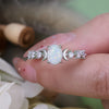 Evolvegem "Vernal Moon" Triple Goddess Opal Zircon Ring