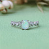 Evolvegem "Vernal Moon" Triple Goddess Opal Zircon Ring