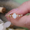 Evolvegem "Vernal Moon" Triple Goddess Opal Zircon Ring