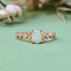 Evolvegem "Vernal Moon" Triple Goddess Opal Zircon Ring