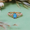 Evolvegem "Vernal Moon" Triple Goddess Opal Zircon Ring