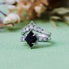 Evolvegem "Celestial Sand" 2Pcs Blue Sandstone Ring Set