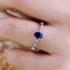 Evolvegem "Moonlit Serenade" Oval Cut Sapphire Ring