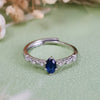 Evolvegem "Moonlit Serenade" Oval Cut Sapphire Ring